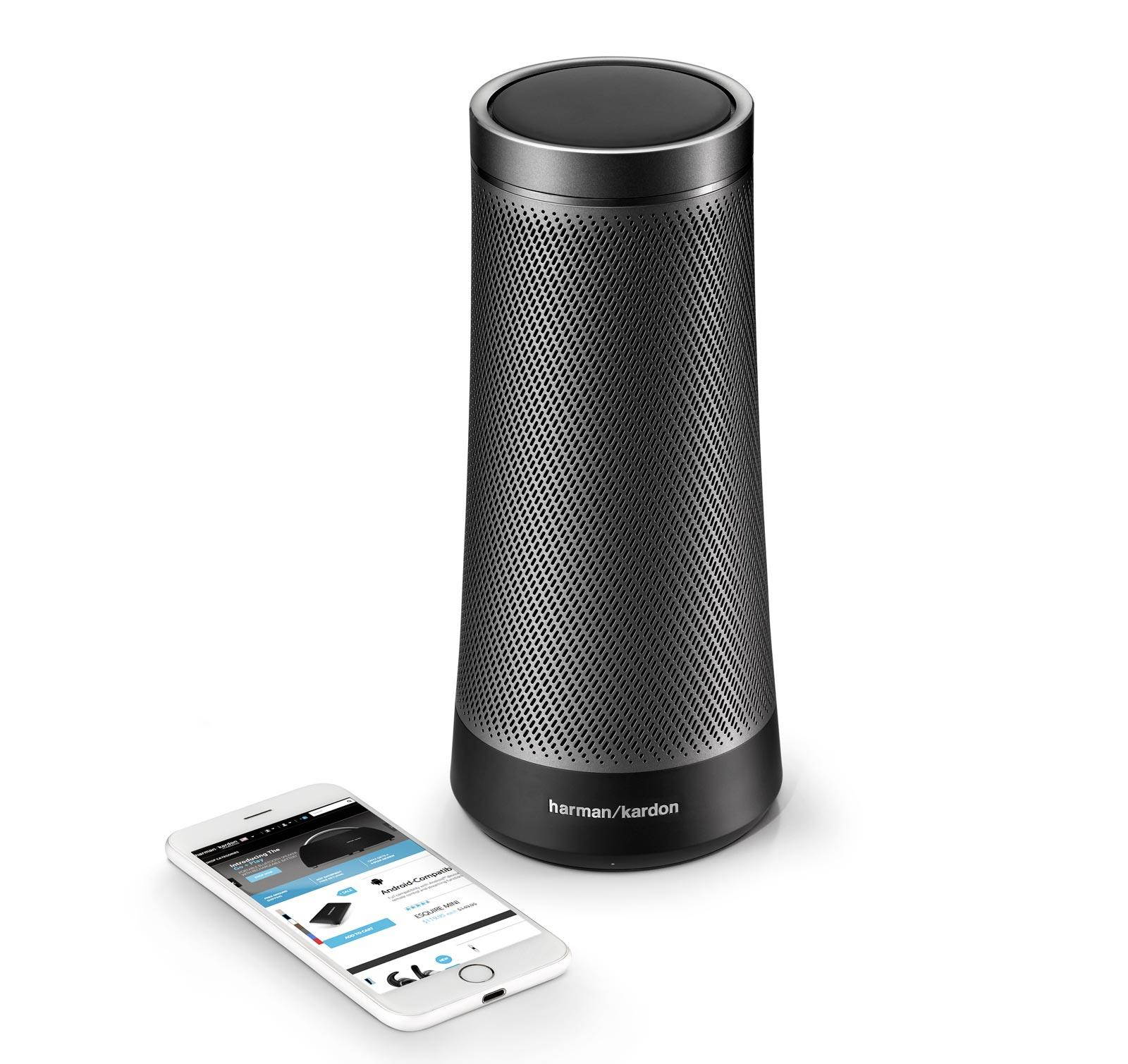 Harman Kardon INVOKE Voice-Activated Speaker with Cortana HKINVOKESILAM (Silver)