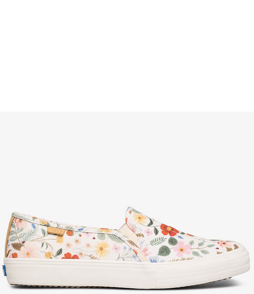 Keds x Rifle Paper Co. Double Decker Strawberry Fields Floral Printed Slip-On Sneakers