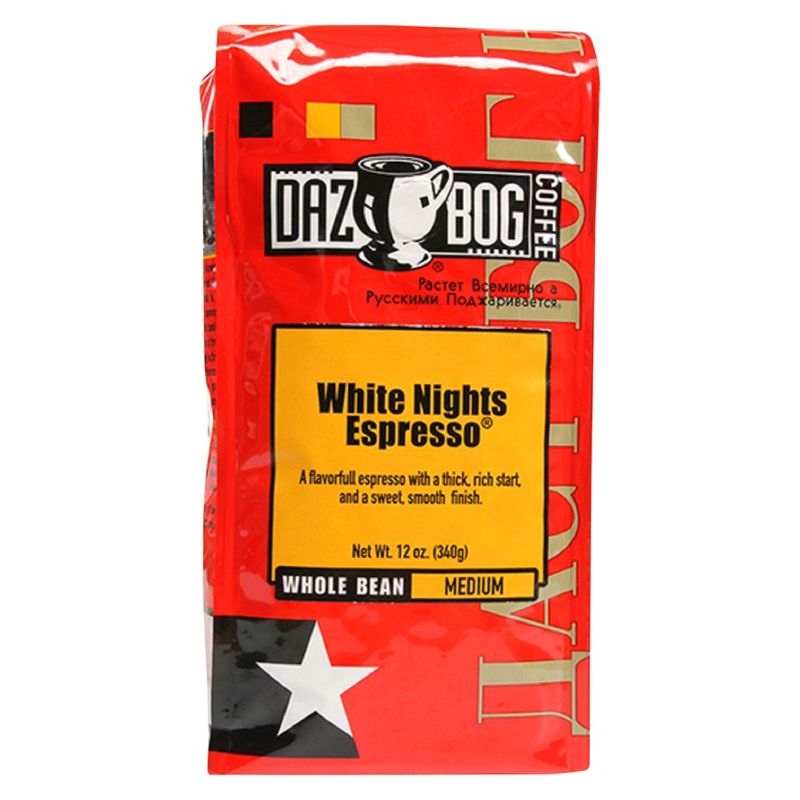 Dazbog White Nights Espresso Medium Roast Whole Bean Coffee - 12oz