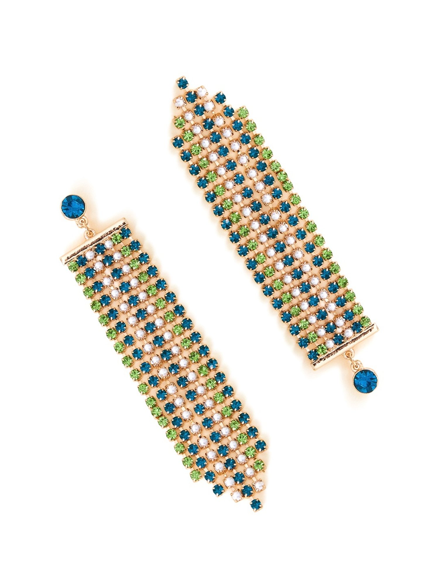 Accessorize London Pearl and Crystal Waterfall Dangler Earrings