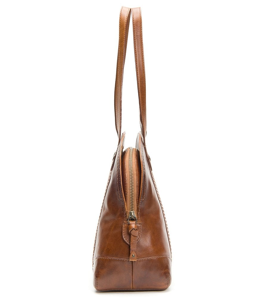 Frye Melissa Zip Domed Leather Satchel Bag