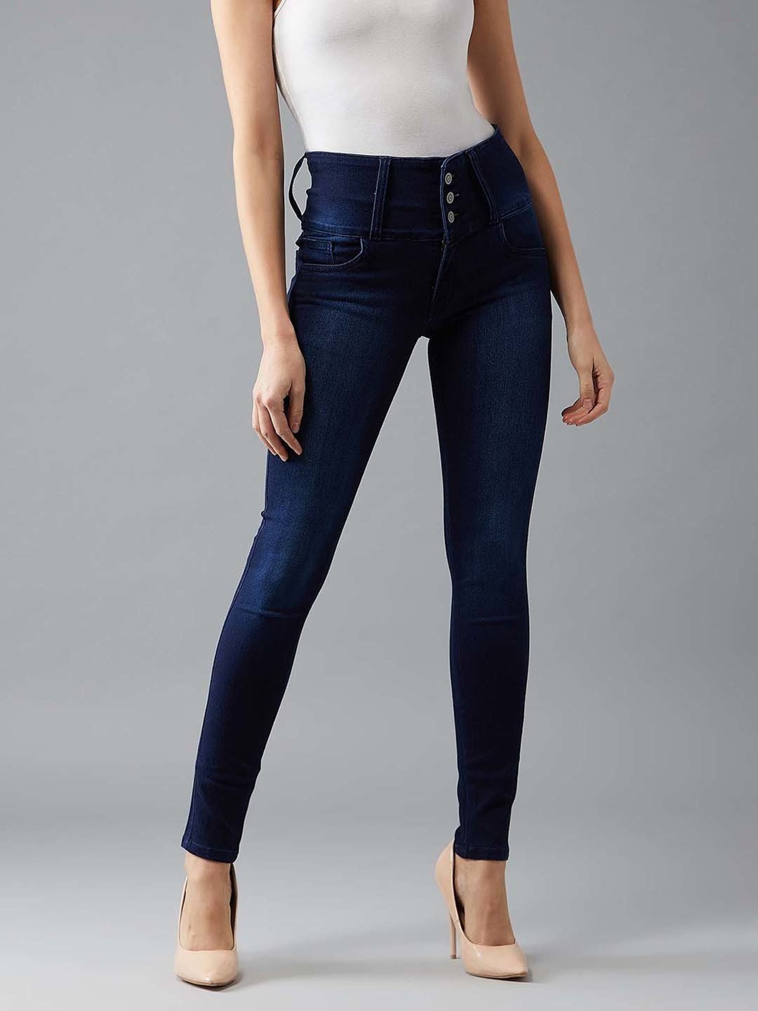 DOLCE CRUDO Navy High Rise Jeans