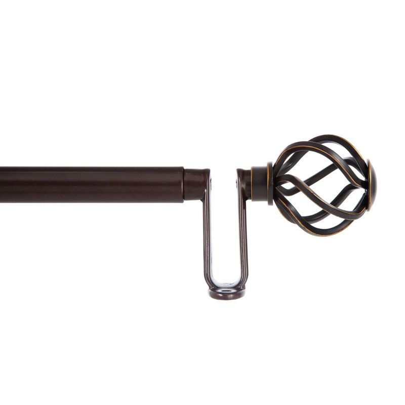 66"-120" Cage Decorative Room Darkening Curtain Rod Oil Rubbed Bronze - Sun Zero