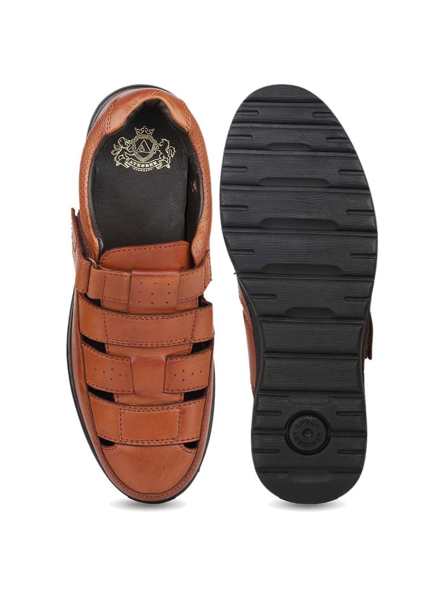 Atesber Men's Tan Fisherman Sandals