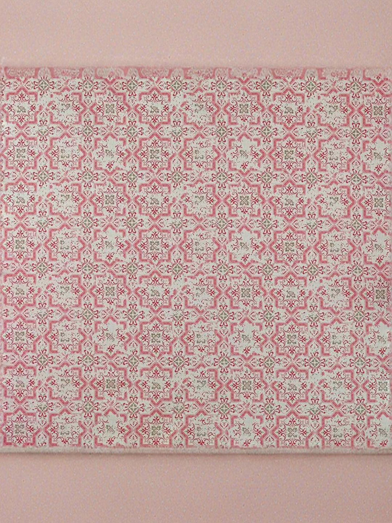 @Home Arias Pink 300 TC Cotton King Bedsheet with 2 Pillow Covers