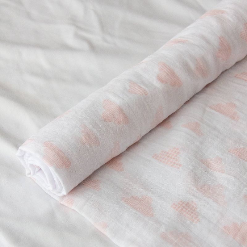 Living Textiles Bento Gift Set Pink Swaddle + Kenzie - 2pk