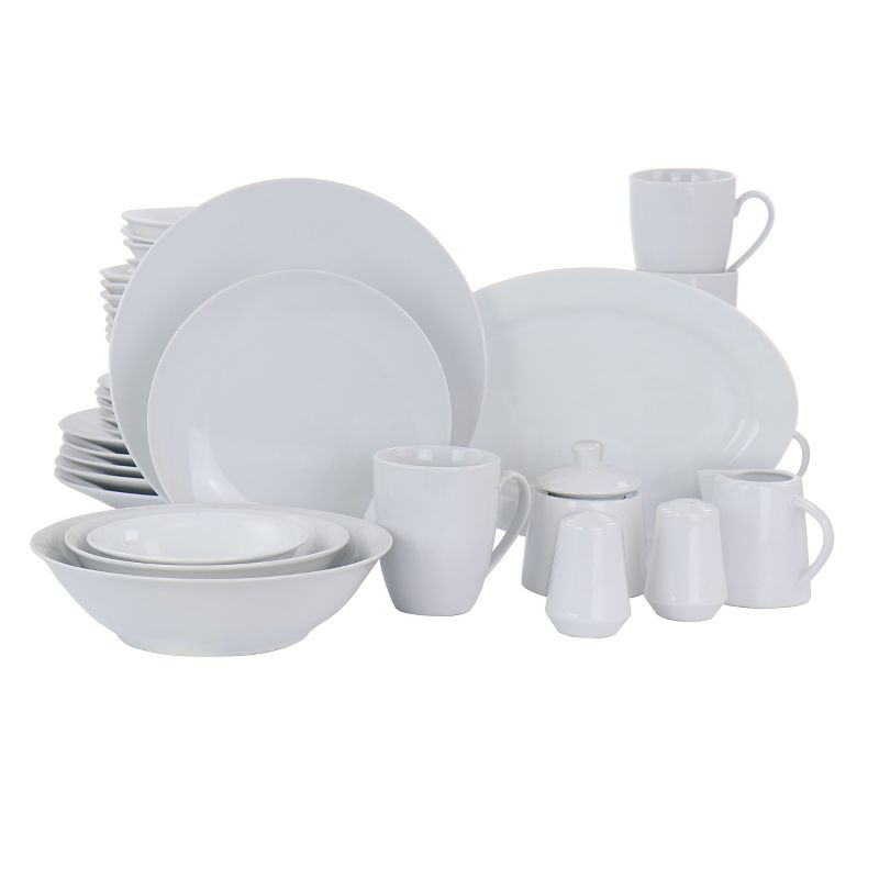 Vremi 16 Piece Multicolor Porcelain Dinnerware Set with 4 Dinner Plates, 4 Dessert Plates, 4 Salad/Soup Bowls, & 4 Coffee/Tea Mugs