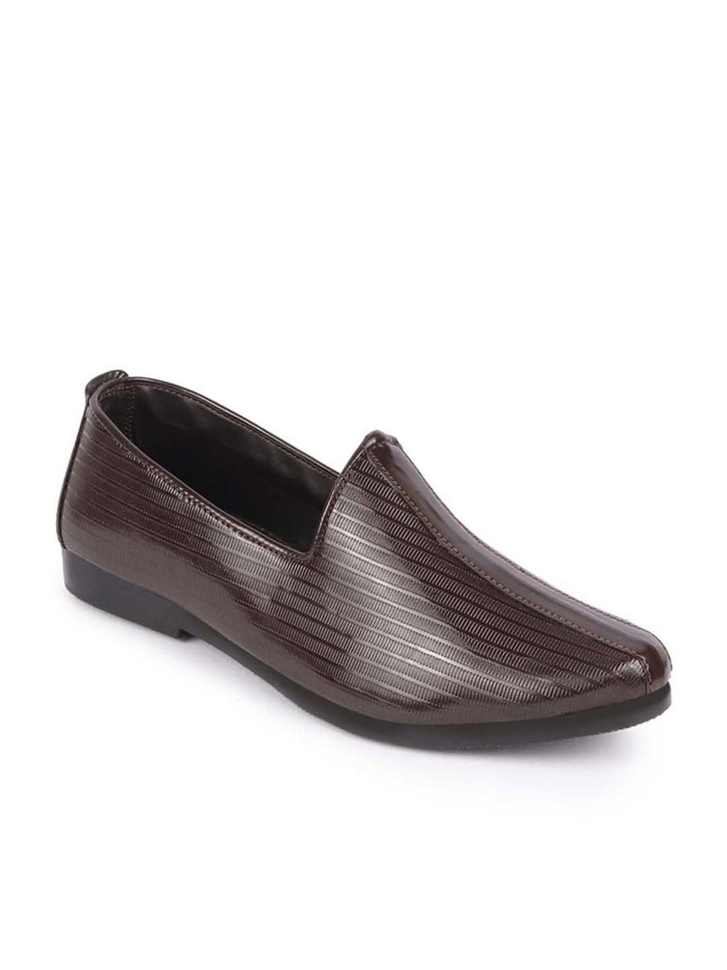 Fausto Men's Brown Ethnic Juttis