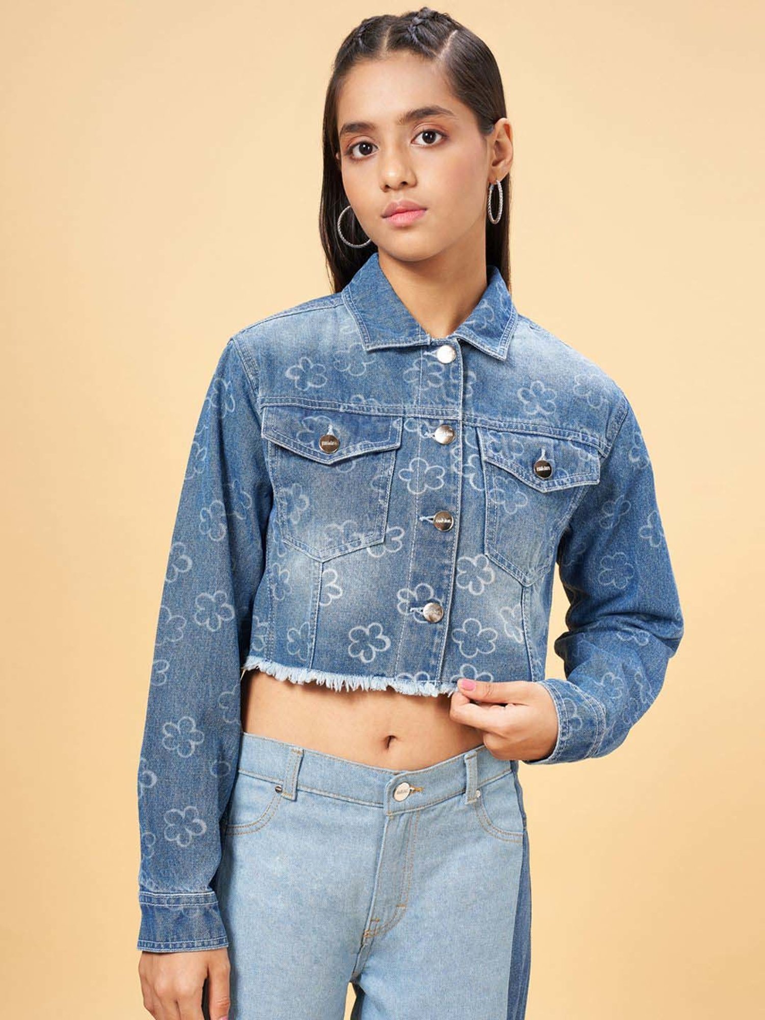 Coolsters by Pantaloons Kids Blue Cotton Printed Full Sleeves Jacket