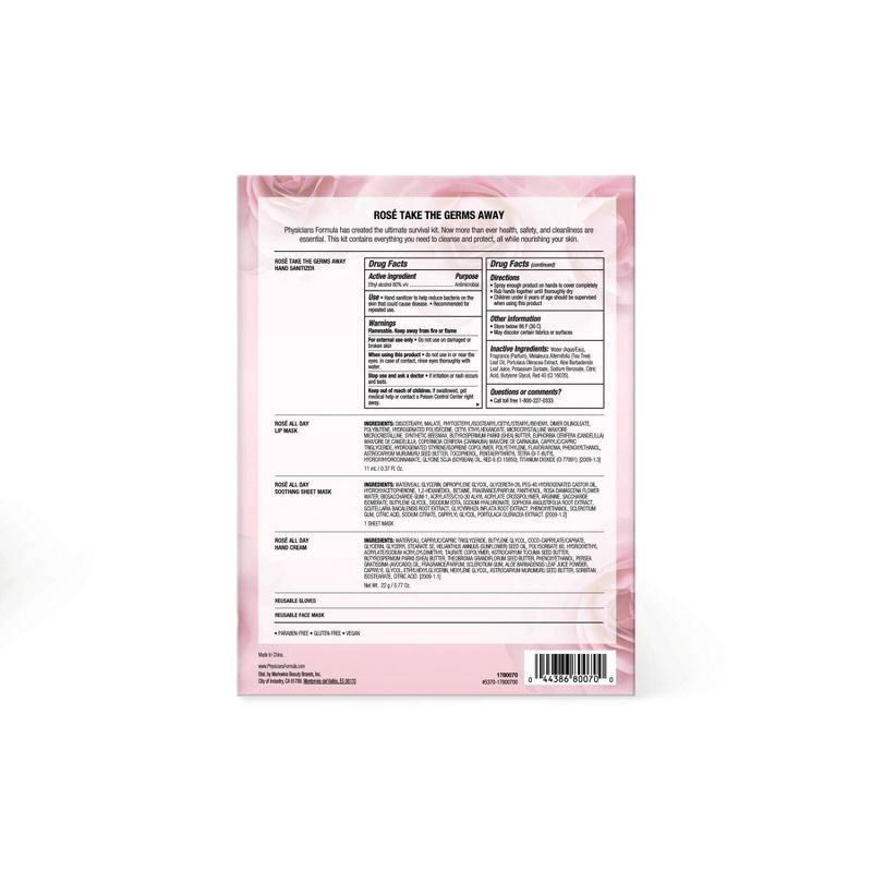 Physicians Formula Rose Take The Germs Away Cosmetic Set - 6pc