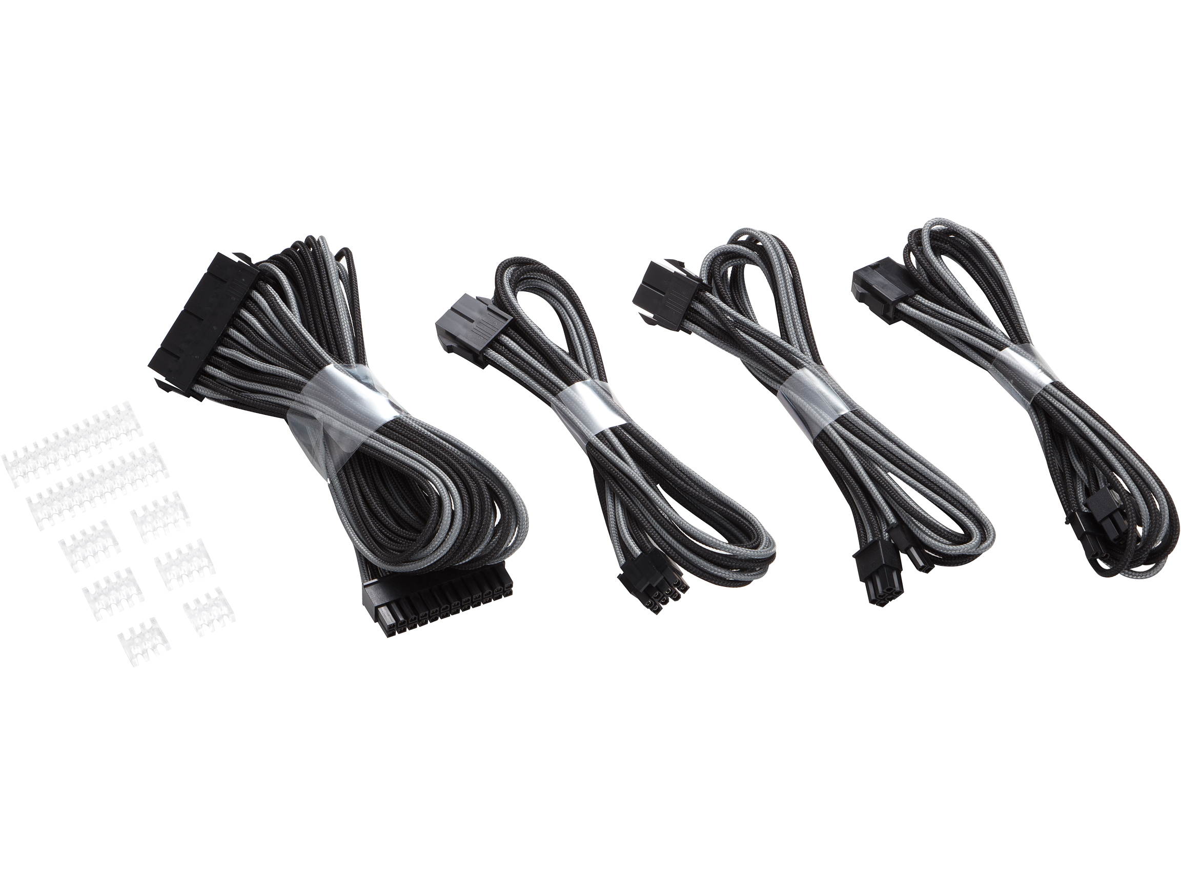 Phanteks PH-CB-CMBO_GR Universal Extension Cables Kit (PH-CB-CMBO) - 1x 24pin ATX, 1x 8pin (4+4) EPS, 2x 8pin (6+2) PCI-e Extension, 500mm Length, Individually Sleeved, Green Color