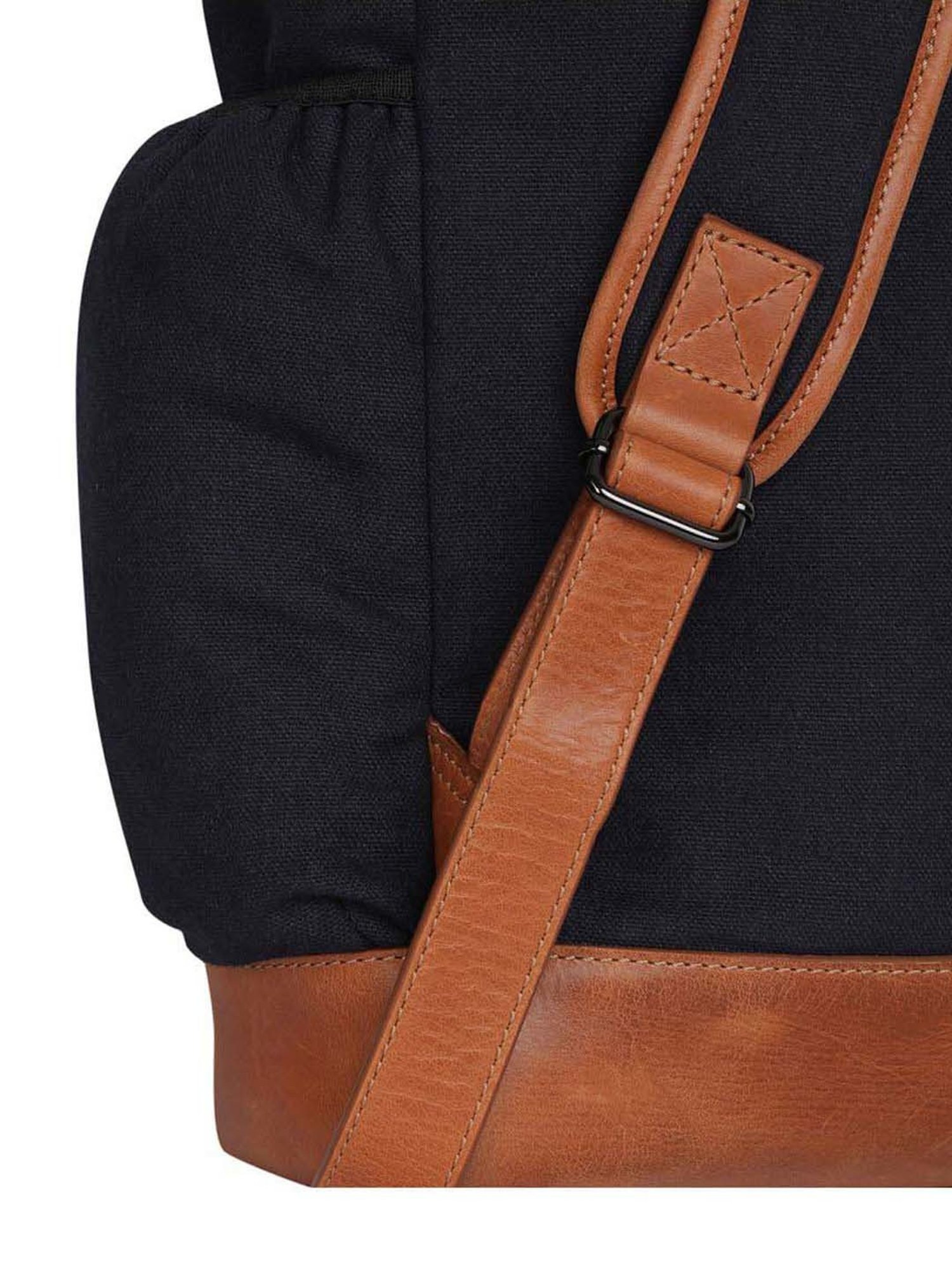 Bagatt Solofra Navy & Tan Leather Medium Laptop Backpack