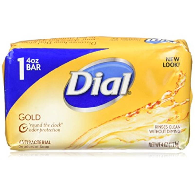 Antibacterial Deodorant Bar Soap, Individually Wrapped, Gold, 4 oz.