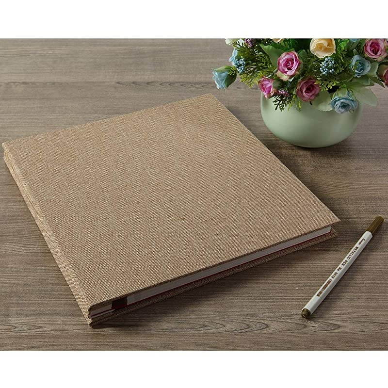 Album Self Adhesive 4x6 5x7 3x5 85x11 Scrapbook Magnetic Album DIY Scrap Book Length 11 x Width 108 Inches with A Metallic Pen