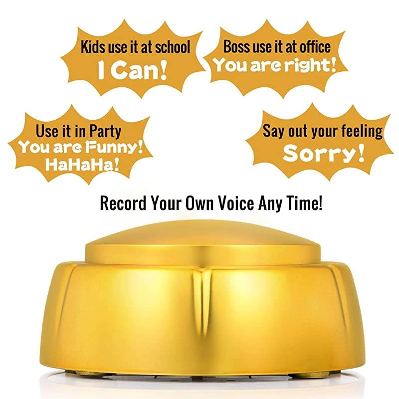 30S Voice Recorder Talking Button Yellow and Blue