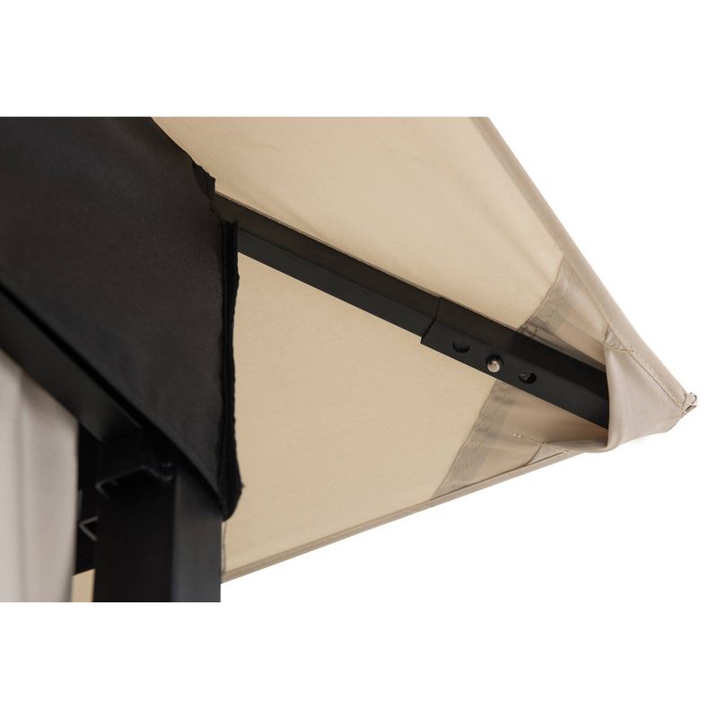 Ambler 11' X 13' Soft Top Steel Frame 2-Tier Outdoor Vented Gazebo - Sunjoy