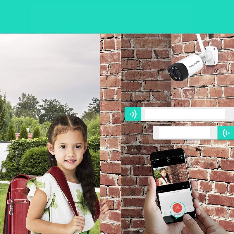 HeimVision HM211 Outdoor Security Camera Wireless, 1080P WiFi Waterproof Surveillance Camera with Floodlight, Night Vision, Siren Alarm, Two-Way Audio, Motion Detection, Cloud Service/ Microsd Support