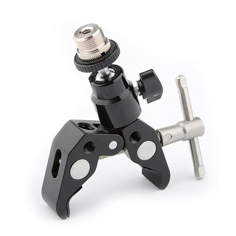 Crab Clamp Articulated 1/4 Mini Ball Head for Microphones