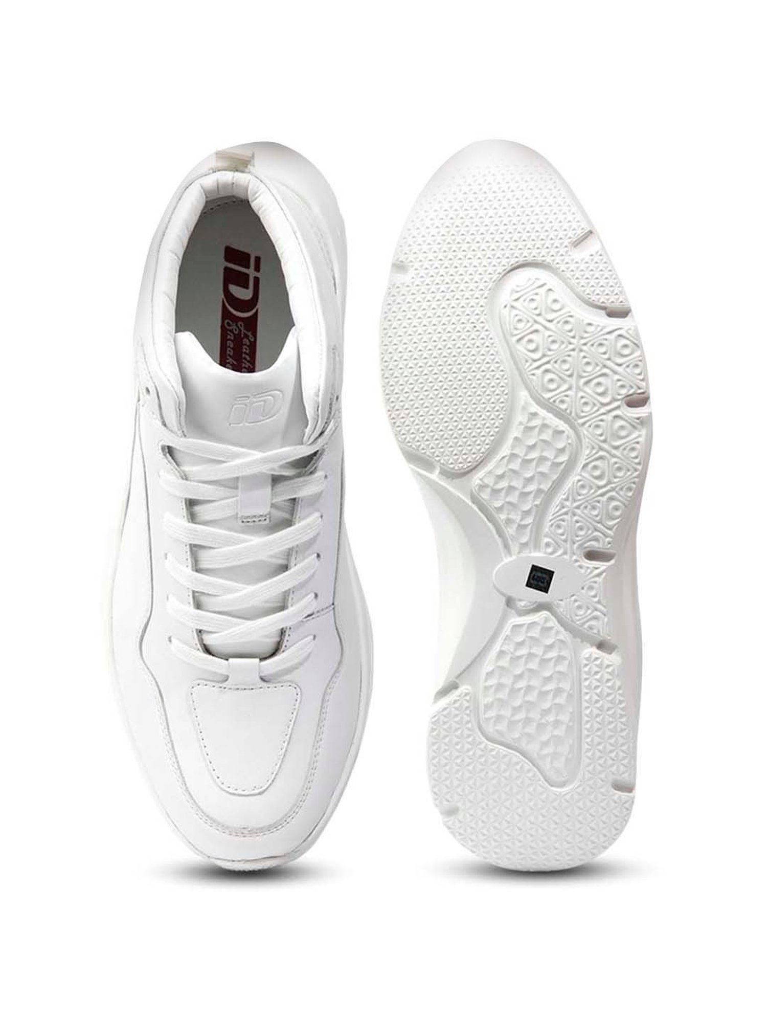 ID Men's White Casual Sneakers