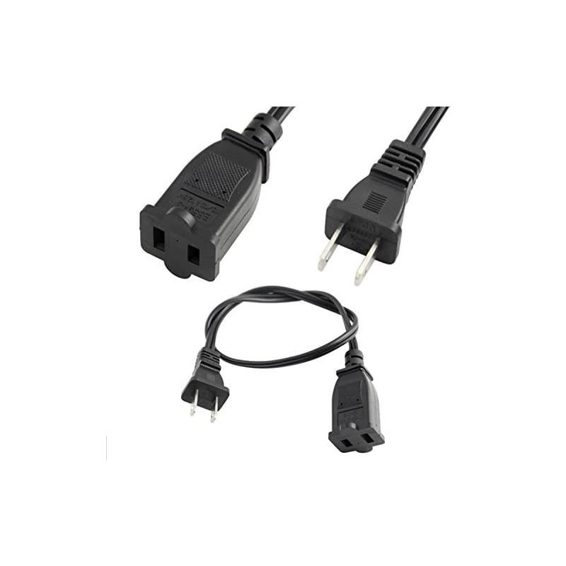 164ft05m US Power Extension Cable Cord US AC 2Prong MaleFemale Power cable13A125VUSA Outlet Saver Power Extension Cord Cable 2Prong 2 Outlets for NEMA 515P to NEMA 515R