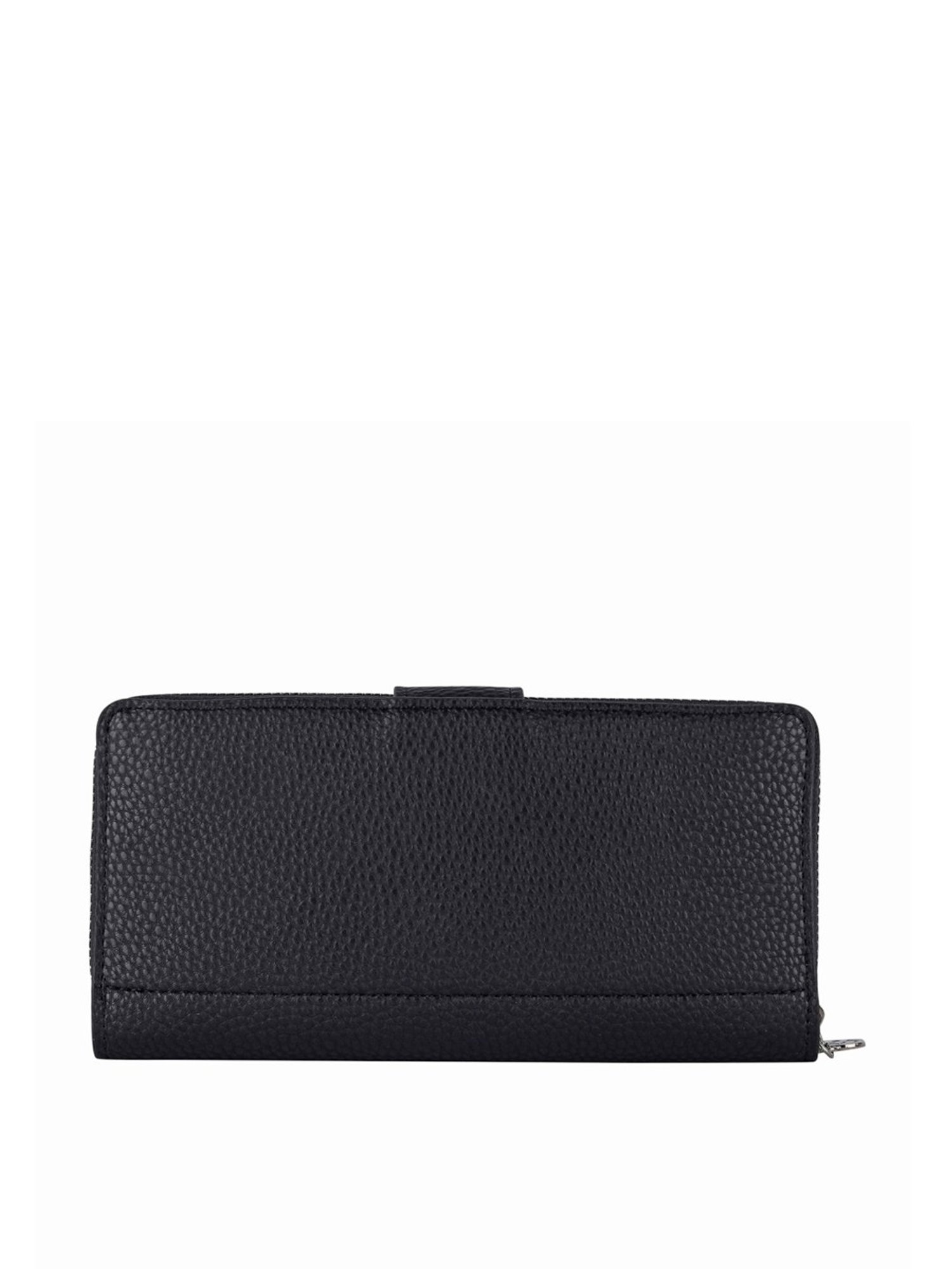 Lino Perros Black Solid Bi-Fold Wallet for Women