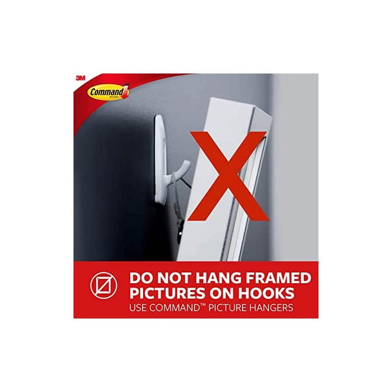 Large Utility Hook, White, 1-Hook, 6-Pack, Organize Damage-Free