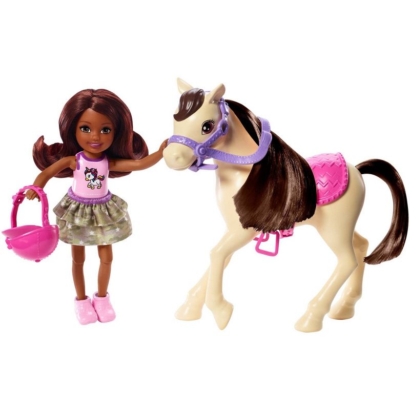 Barbie Club Chelsea Doll and White Pony