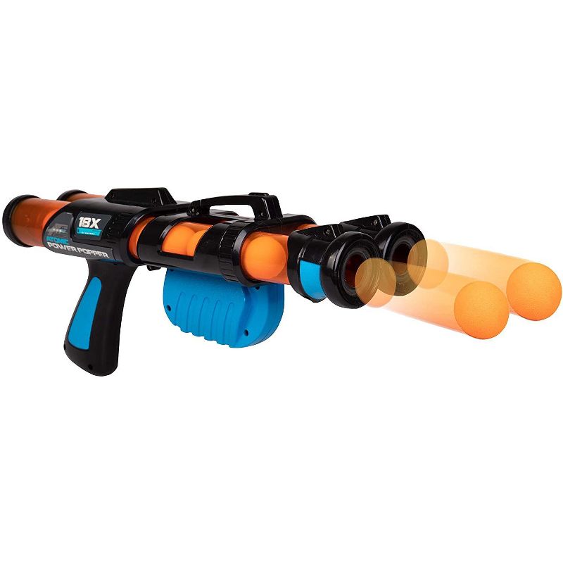 Hog Wild Atomic Power Popper Double Barrel Toy, Shoots Foam Balls!