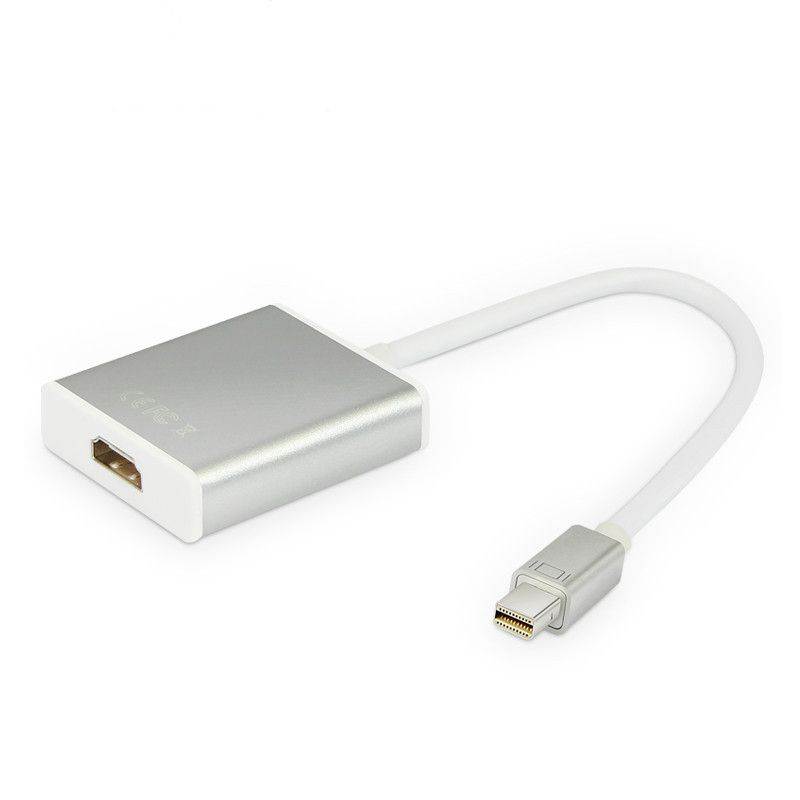 Mini DP to HDMI Cable Slim Aluminum Casing Mini DisplayPort to HDMI Adapter Support 1080P, DisplayPort to HDMI for MacBook Air/Pro, iMac, Microsoft Surface Pro, Monitor, Projector