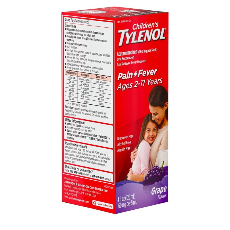Children's Tylenol Grape Oral Suspension - 4 fl oz