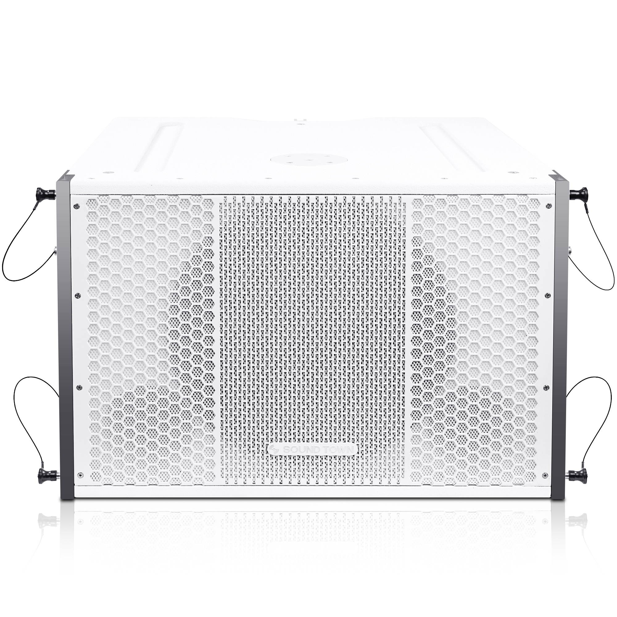 Sound Town ZETHUS Series 15&rdquo; 1000W Powered Line Array Subwoofer, White (ZETHUS-115SWPW)