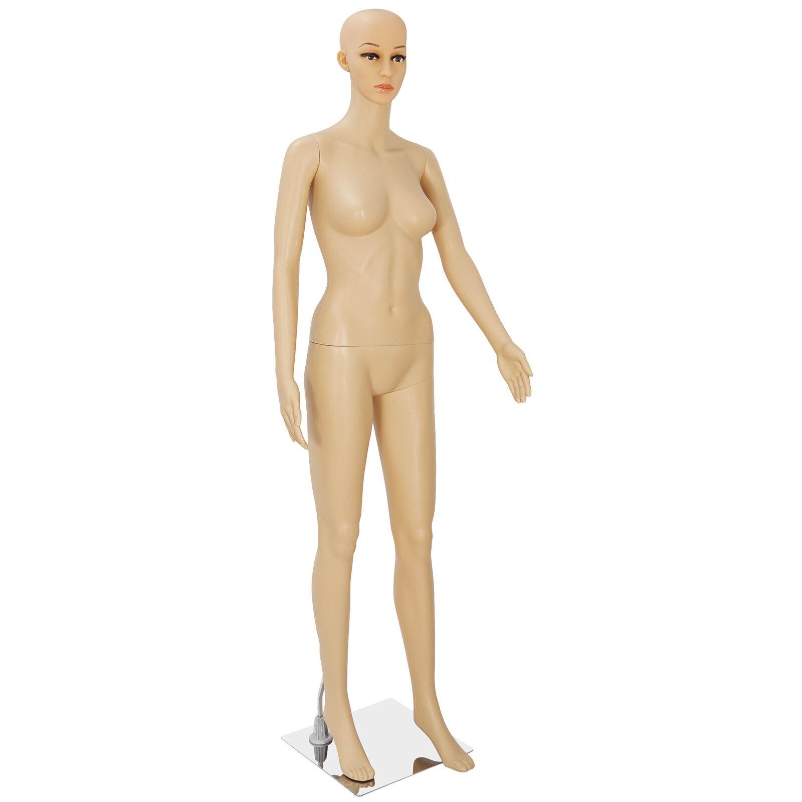 Female Mannequin Egghead Plastic Full Body Dress Form Display Base New