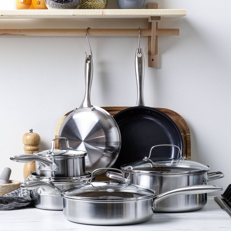 GreenPan Greenwich  10pc Stainless Steel Cookware Set