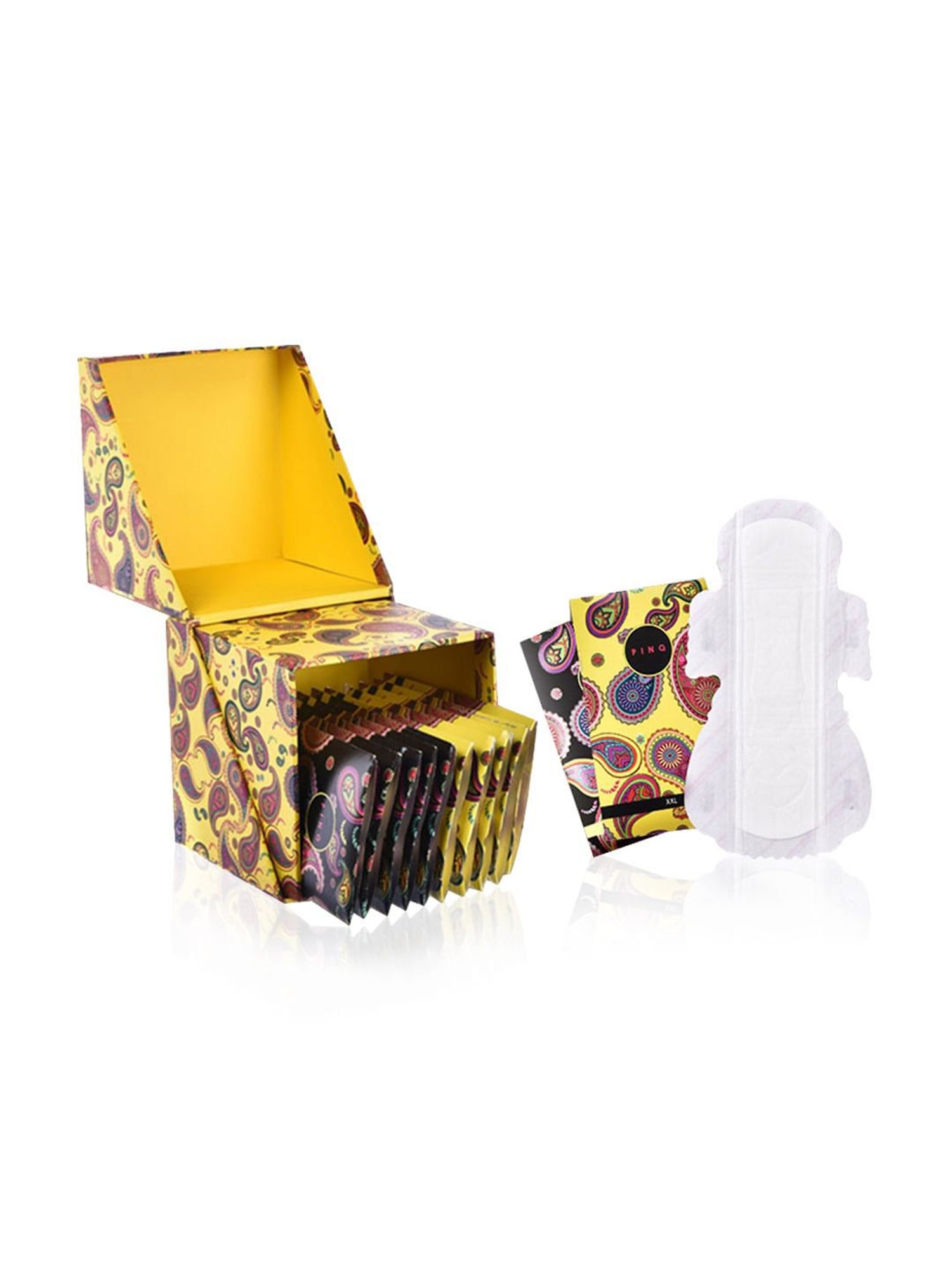 PINQ ThoseDays Box Premium Cotton Ultra Sanitary Pads,Individual Disposable Pouch, 6 each (XXL + XL)