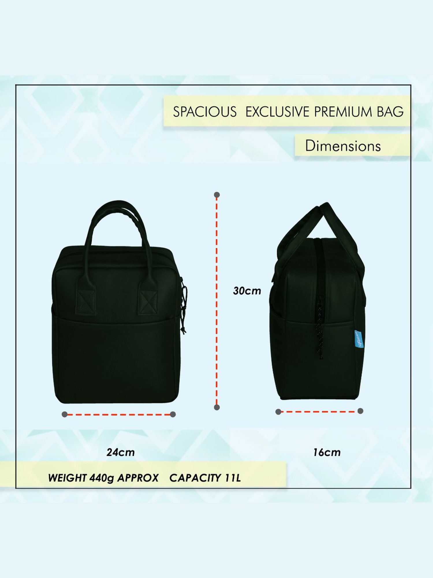 F Gear Modish Olive Green Medium Lunch Bag