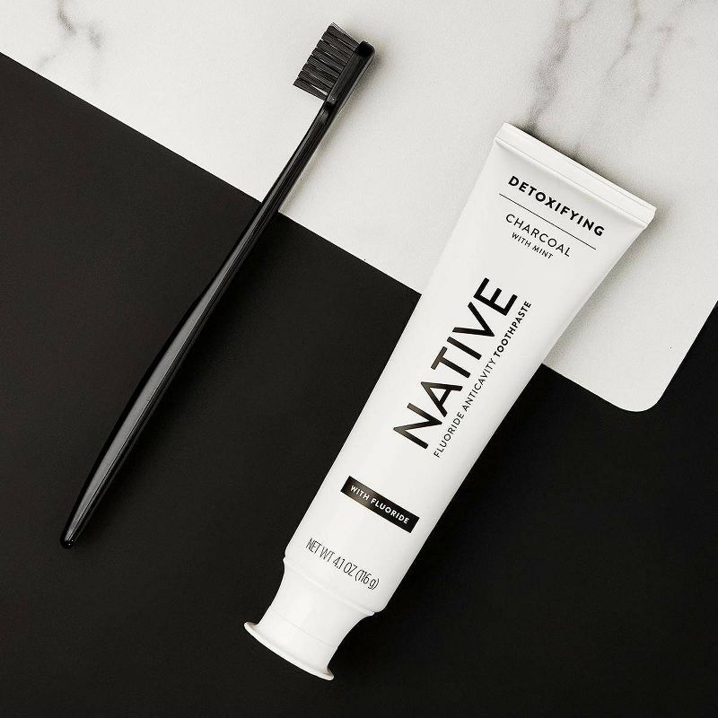 Native Charcoal with Mint Fluoride Natural Toothpaste  - 4.1 oz