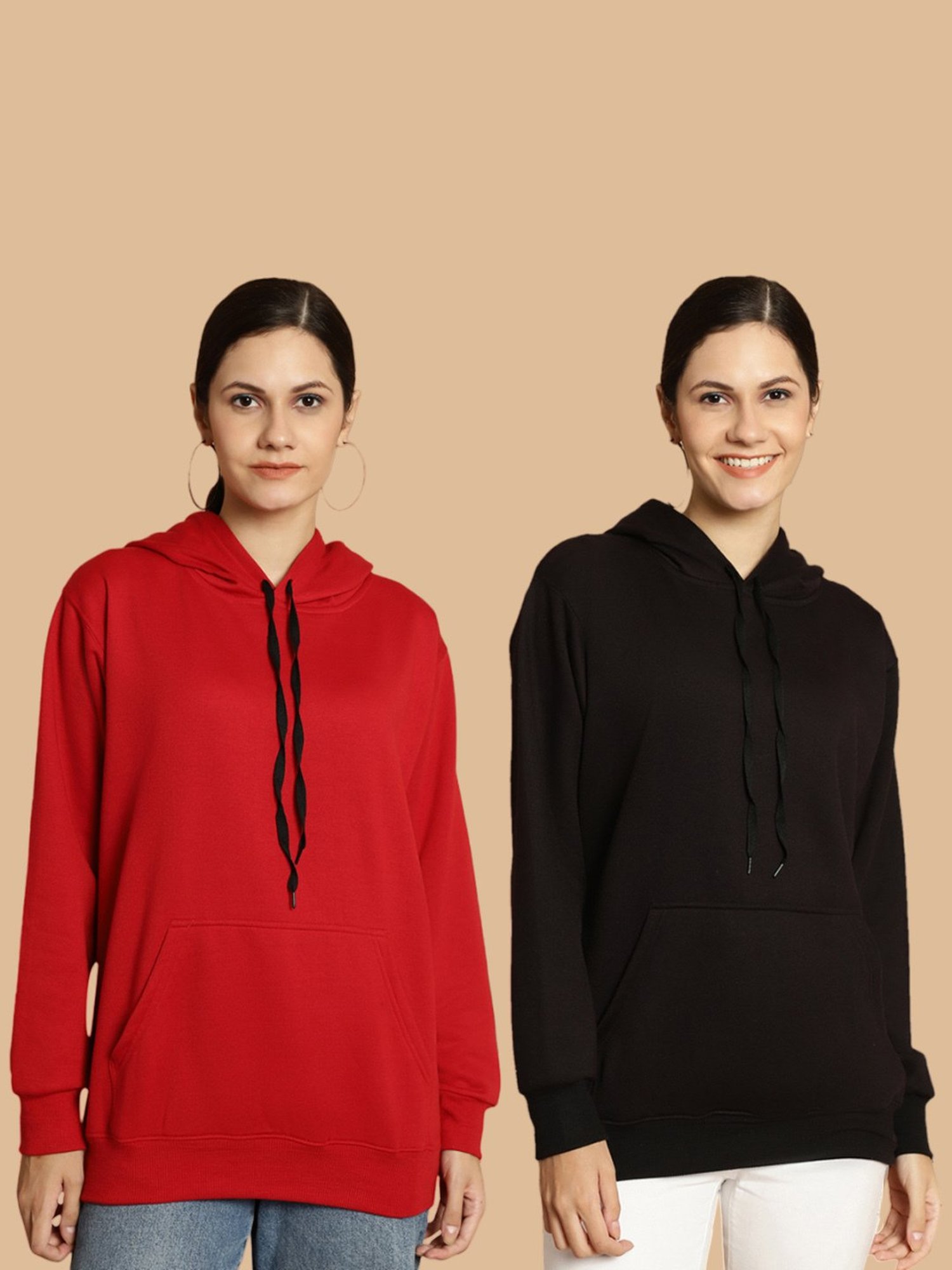 Vimal Jonney Maroon & Black Sweatshirt - Pack Of 2