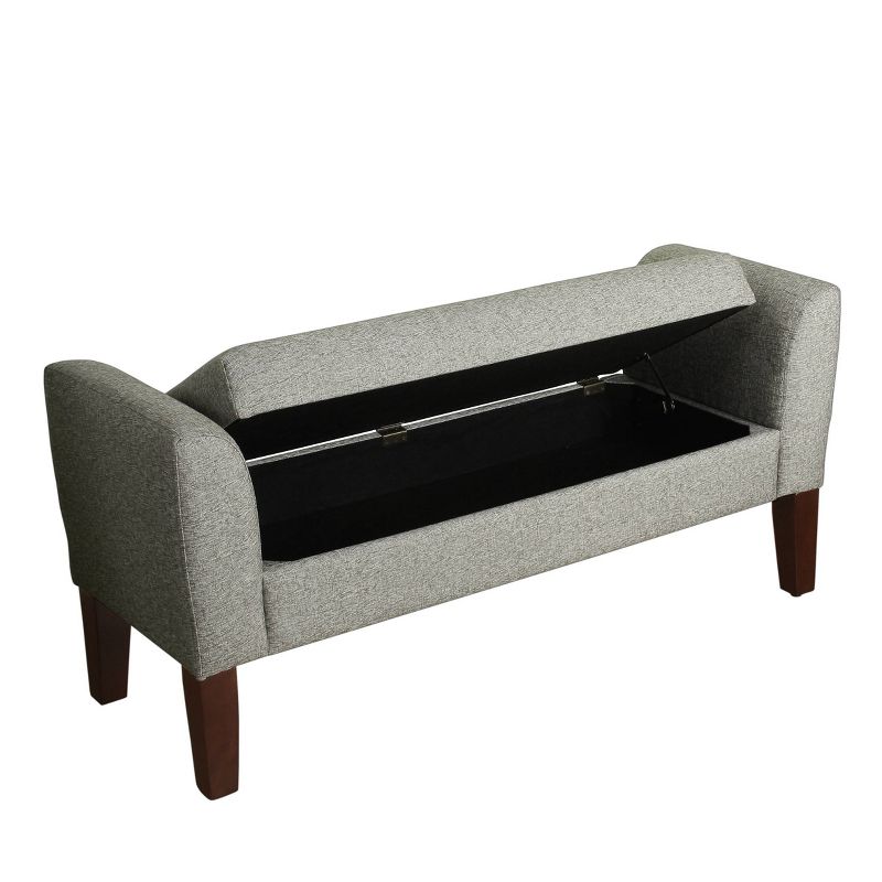 Tara Storage Bench Settee Gray - HomePop