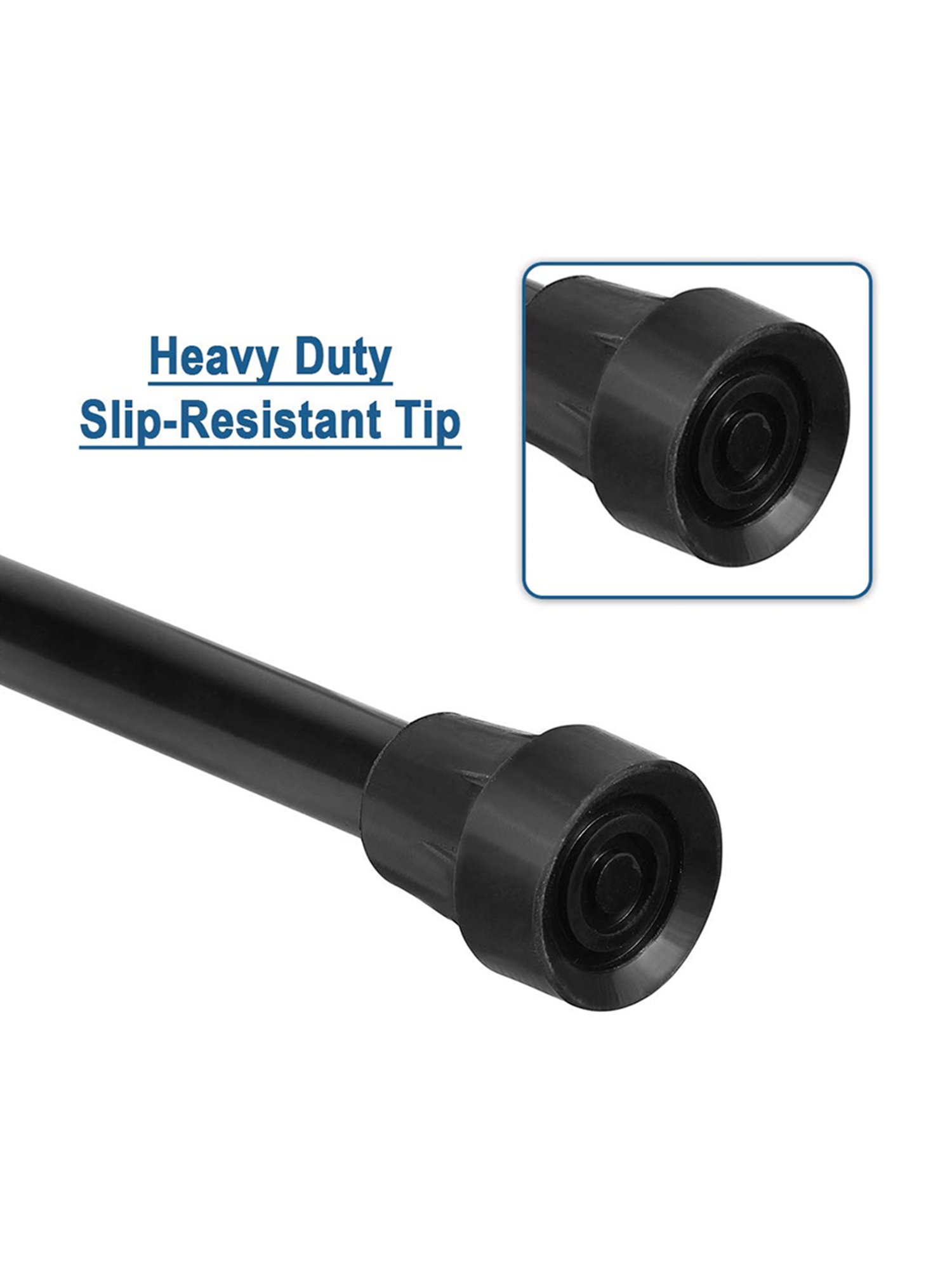 MCP Jindal 4 Folding Sections Folding Walking Stick (Black)