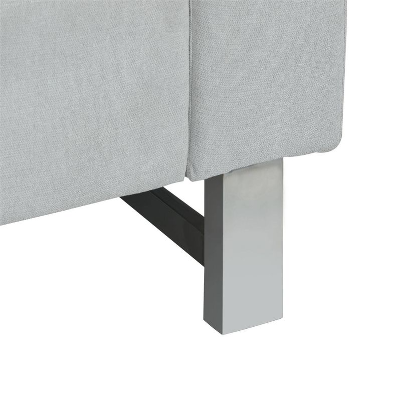 Dante Sofa with Chrome Legs Light Gray - CosmoLiving by Cosmopolitan