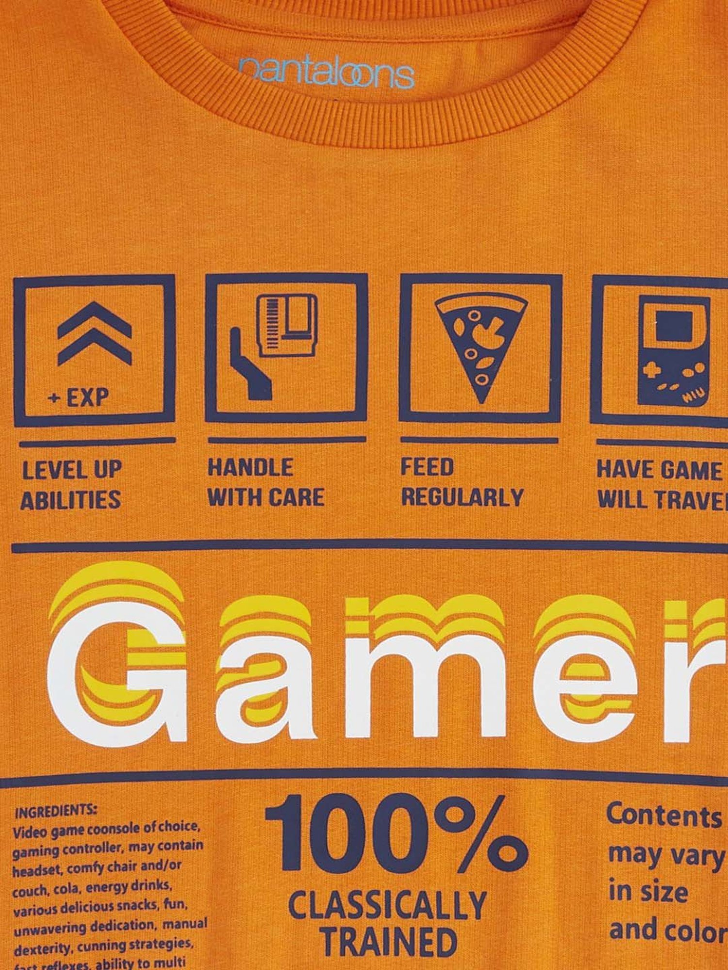 Pantaloons Baby Kids Orange Printed Full Sleeves Sweatshirt