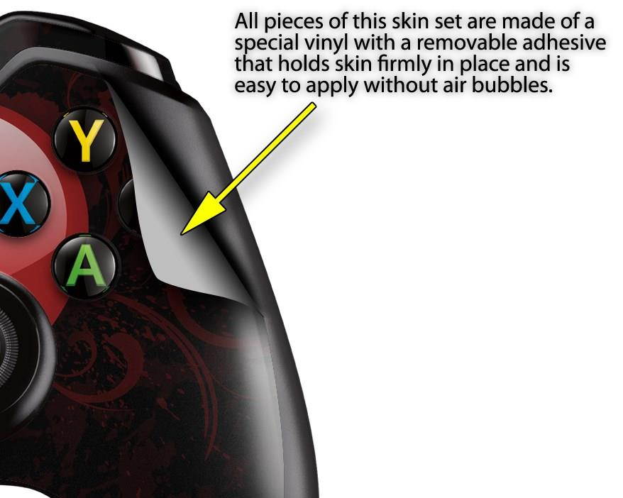 Glass Heart Grunge Red - Decal Style Skin fits Microsoft XBOX One Wireless Controller - CONTROLLER NOT INCLUDED