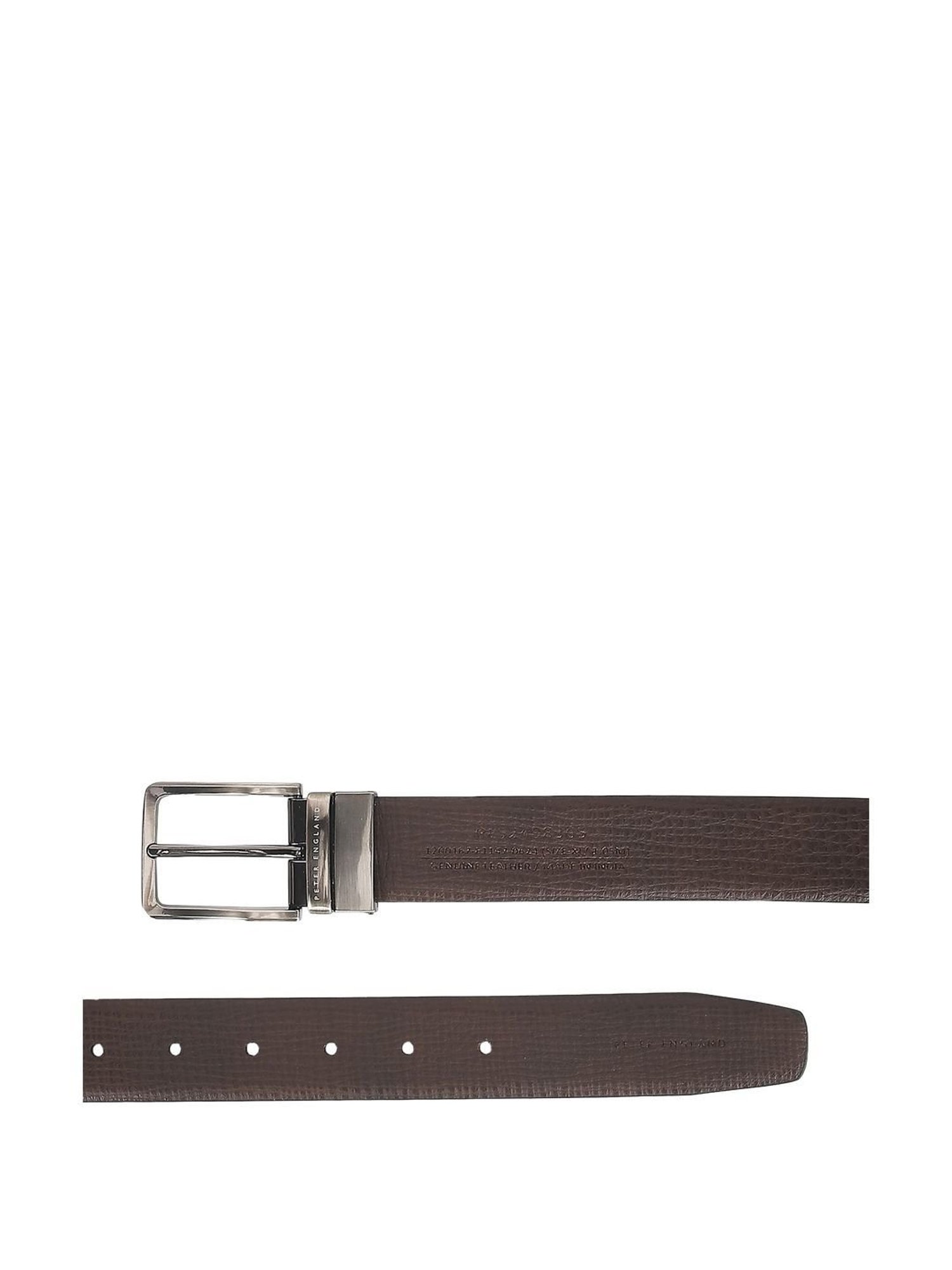Peter England Black & Brown Leather Reversible Belt For Men