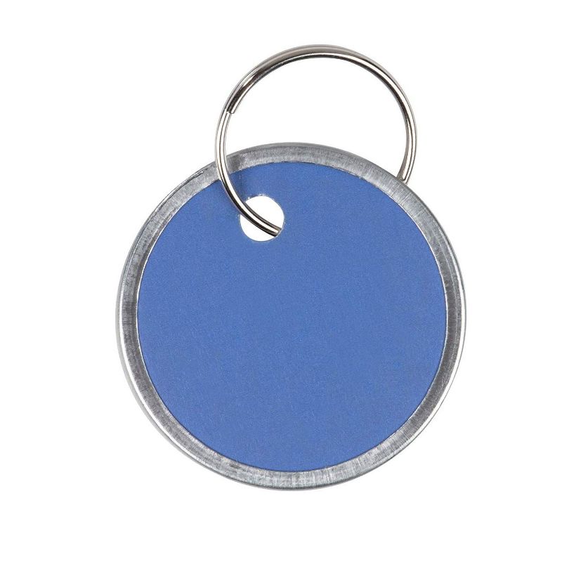 Juvale 100 Pack Paper Key Name Tags with Split Ring, Assorted Colors Keychain (1.2 Inches)