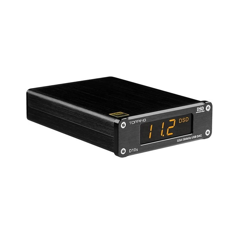 TOPPING D10S Digital USB DAC XMOS XU208 ES9038Q2M PCM384KHz DSD256 HIFI Audio Decoder-Black