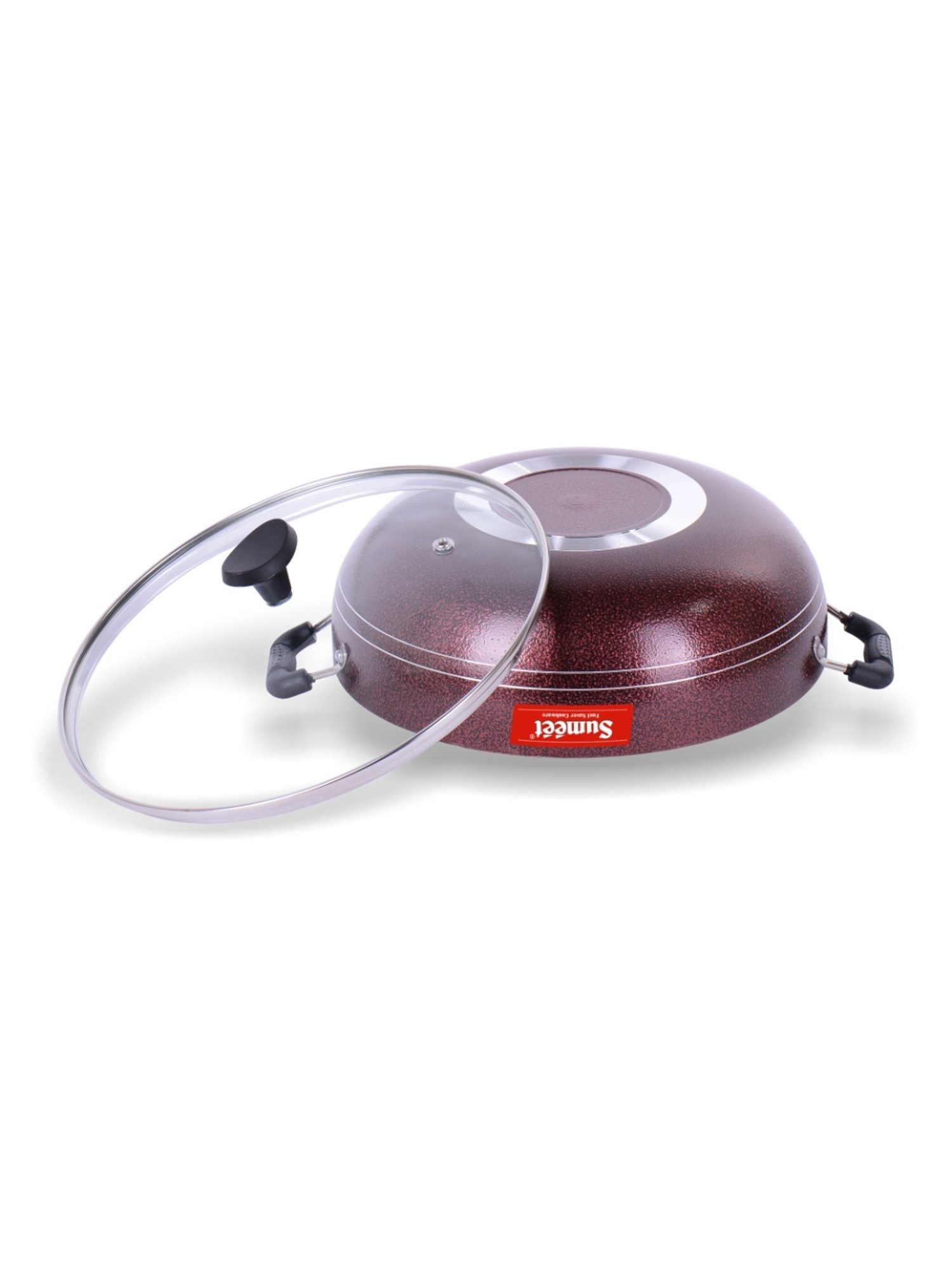 JUDGE Everyday Black Aluminium 20 cm Deep Appachatty With Lid (0.8 L)