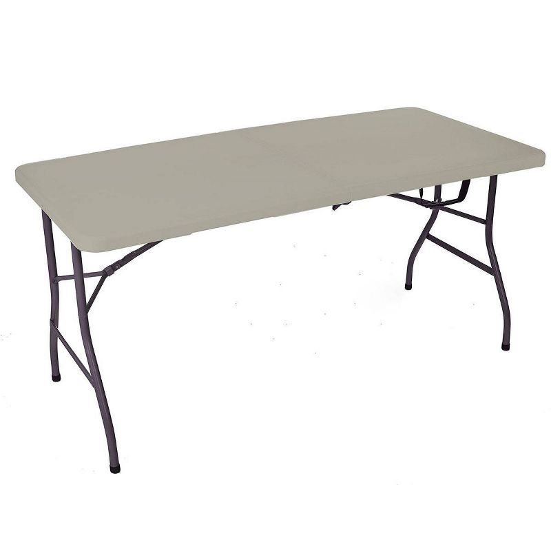 Sudden Comfort 5' Utility Fold-In-Half Table - Mocha - Meco
