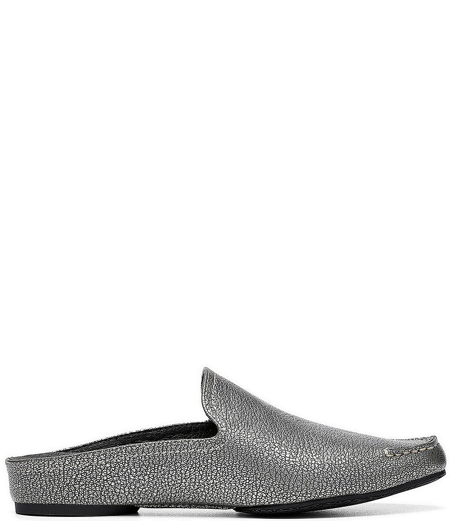 Donald Pliner Bonnie Metallic Leather Moc Toe Mules