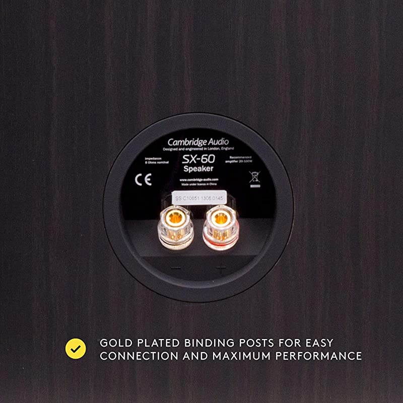 New  SX-60 Bookshelf Speaker | 100 Watt Home Theater Compact Speakers | Pair (Black)