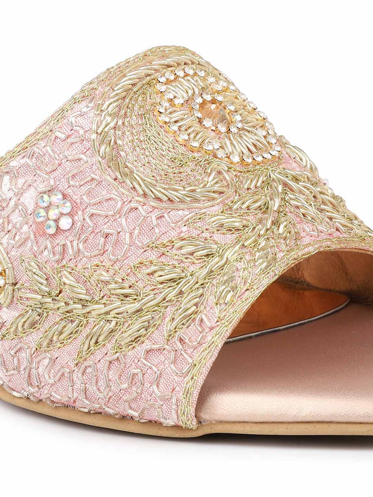 Inc.5 Women's Rose Gold Ethnic Sandals